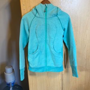 Lululemon aqua green and grey sweater